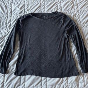 A New Day XL Black Ribbed Long Sleeve Shirt